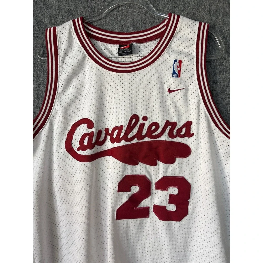 Nike LeBron James Cleveland Cavaliers 23 NBA Jersey White Men XL Length +2